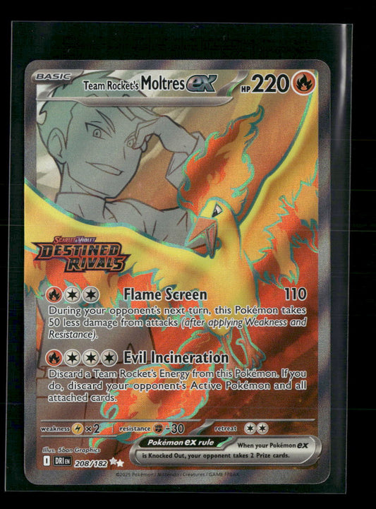 SV10: Destined Rivals (Stamped) Team Rocket's Moltres ex #208/182