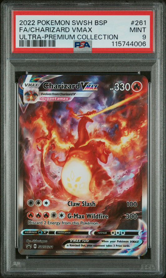 Swsh Black Star Promo Ultra-Premium Collection Fa/Charizard Vmax 9 PSA #261