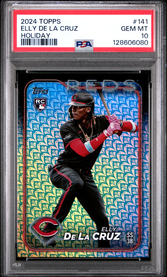 2024 Topps Holiday Elly De La Cruz 10 PSA #141
