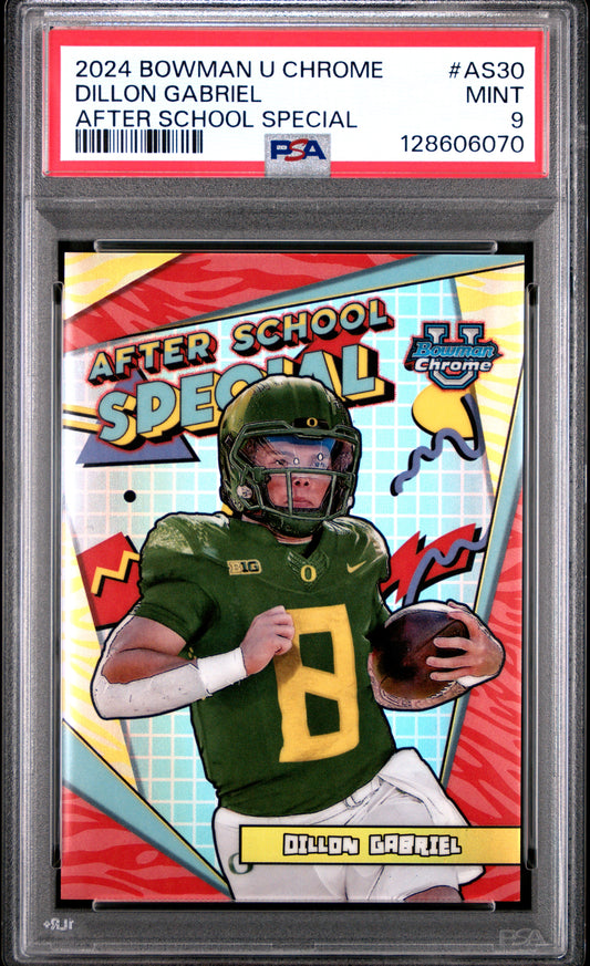2024 Bowman University Chrome After School Special Dillon Gabriel 9 PSA #AS30