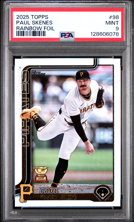 2025 Topps Rainbow Foil Paul Skenes 9 PSA #98