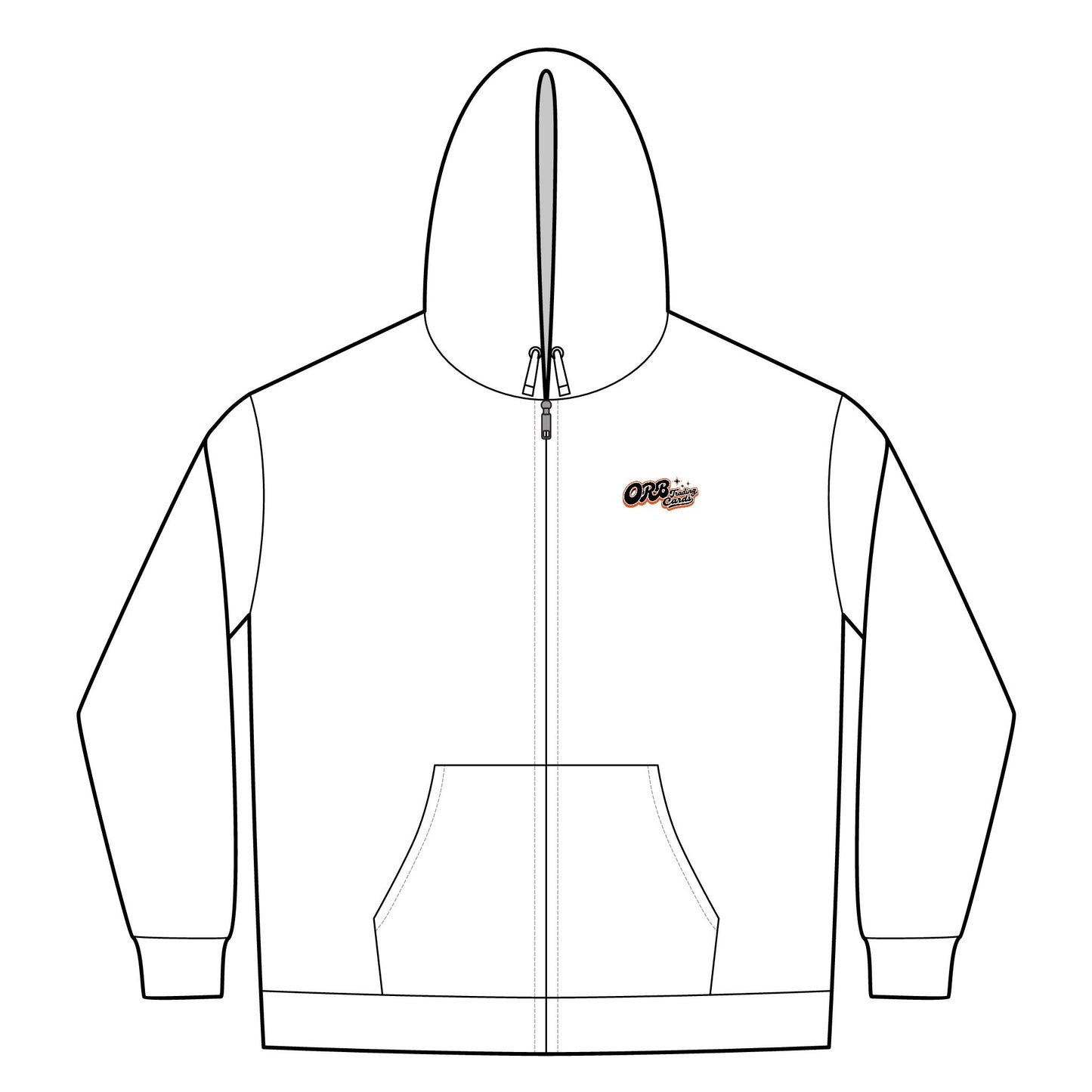 Women's Full-Zip Hoodie - Minimal Script Chest Logo