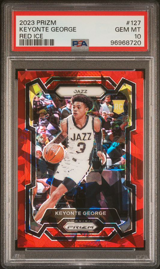 2023 Panini Prizm Red Ice Keyonte George 10 PSA #127