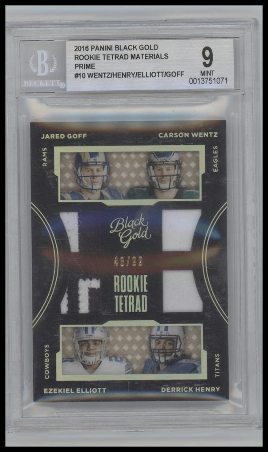 2016 BGR TM Carson Wentz/Derrick Henry/Ezekiel Elliott/Jared Goff 9.0 BGS #10