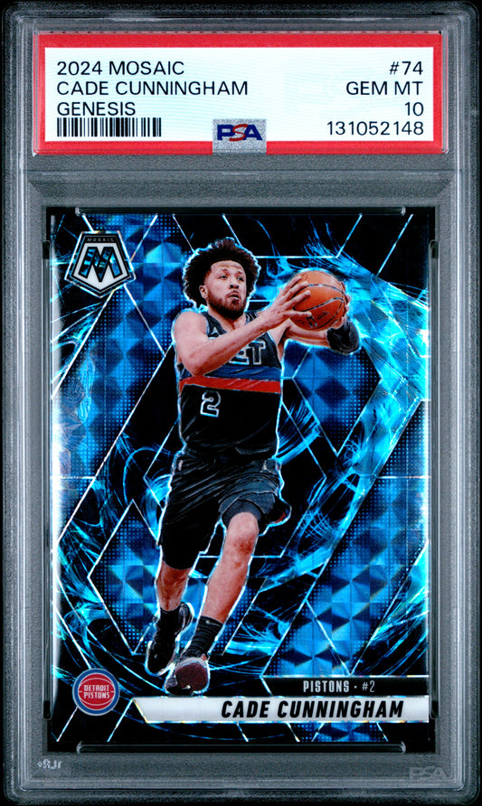2024 Panini Mosaic Genesis Cade Cunningham 10 PSA #74