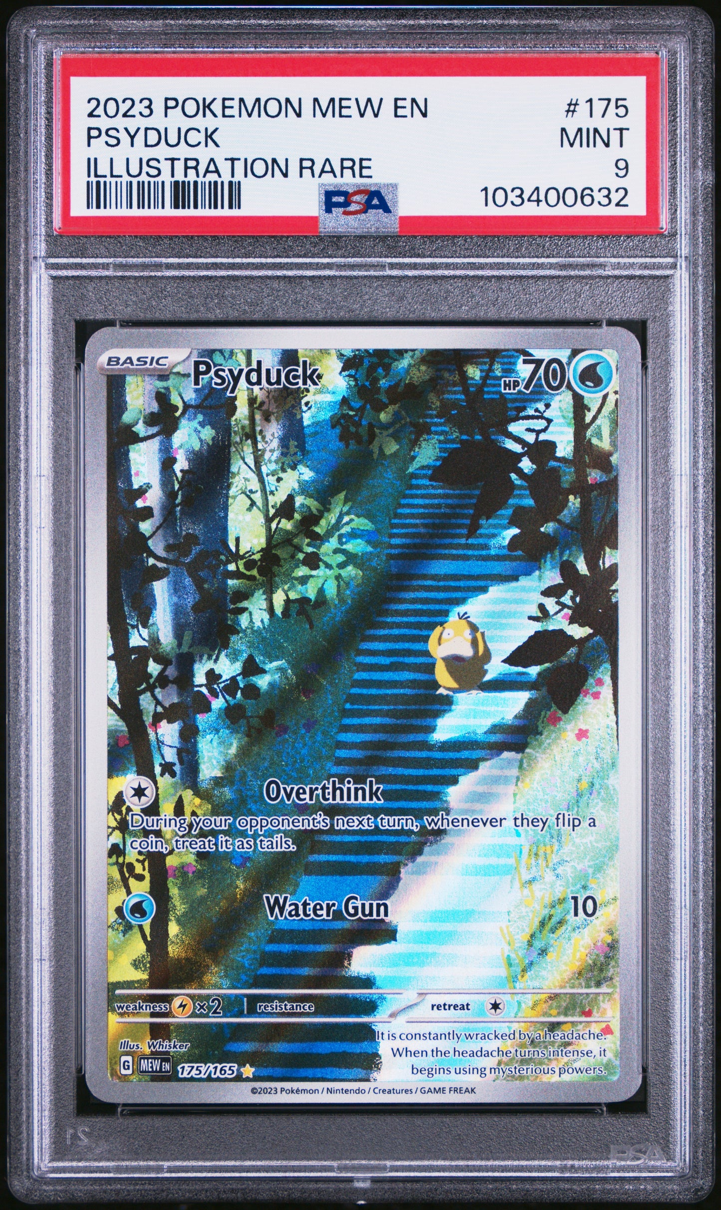 2023 Pokemon Mew En-151 Illustration Rare Psyduck 9 PSA #175