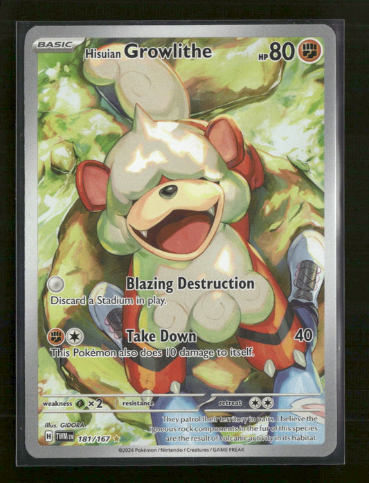 SV06: Twilight Masquerade Hisuian Growlithe #181/167