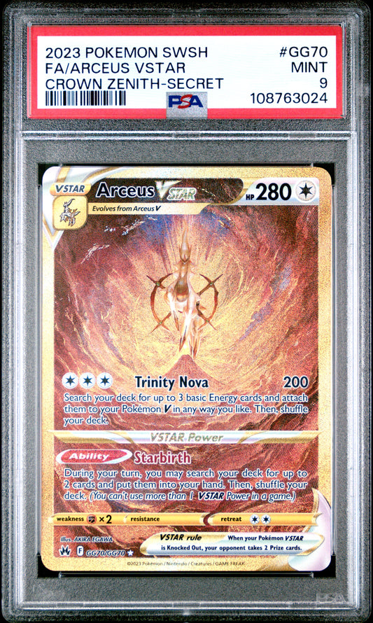 2023 Pokemon Sword And Shield Crown Zenith-Secret Fa/Arceus Vstar 9 PSA #GG70