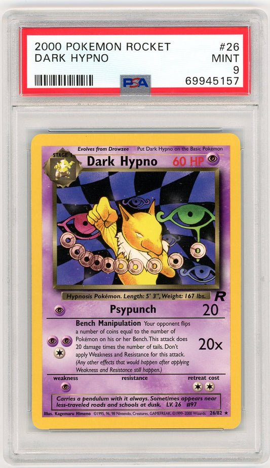 2000 Pokemon Rocket Dark Hypno 9 PSA #26