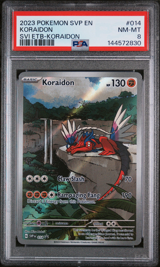 2023 Pokemon Svp En-Sv Black Star Promo Svi Etb-Koraidon Koraidon 8 PSA #014