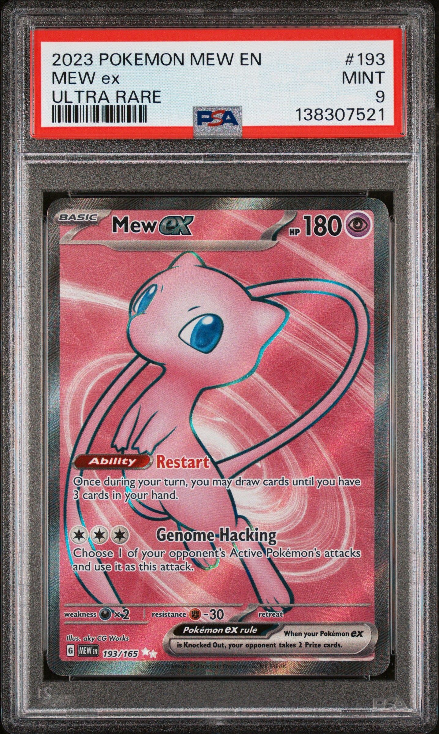 2023 Pokemon Mew En-151 Ultra Rare Mew Ex 9 PSA #193