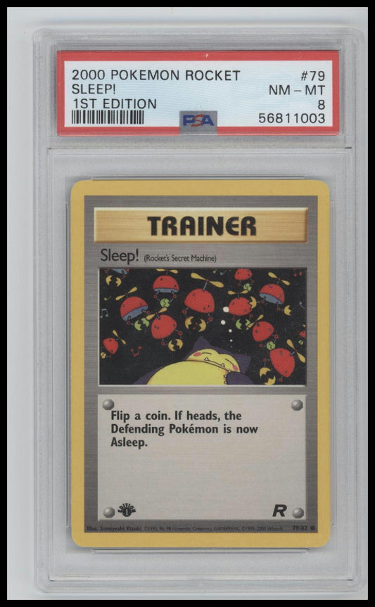 2000 Pokemon Rocket 1st Edition Sleep! 8 PSA #79