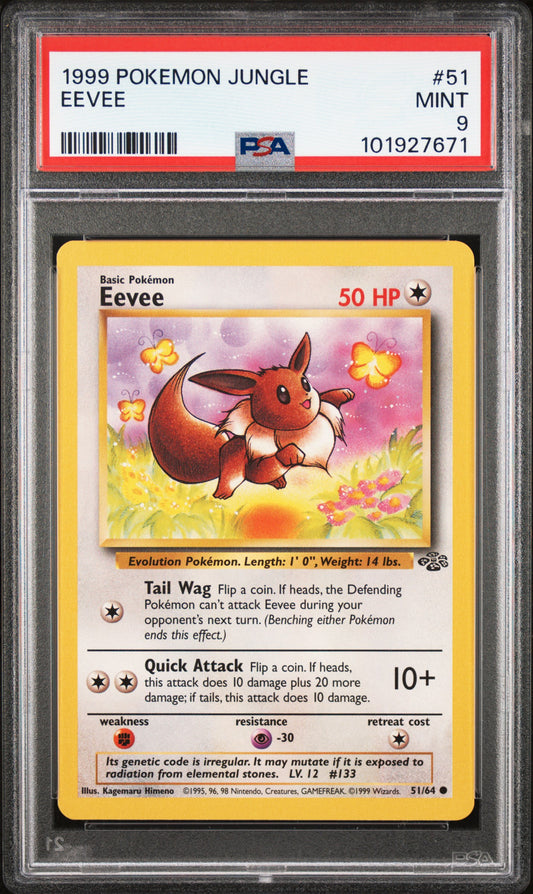 1999 Pokemon Jungle Eevee 9 PSA #51
