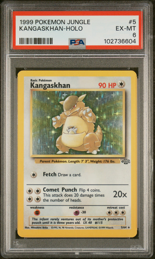 1999 Pokemon Jungle Kangaskhan-Holo 6 PSA #5