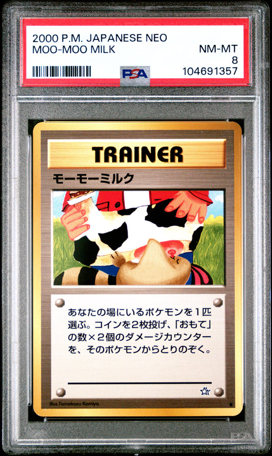2000 Pokemon Japanese Neo Moo-Moo Milk 8 PSA #
