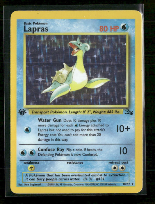 Fossil Lapras (10) 1st Edition #10/62