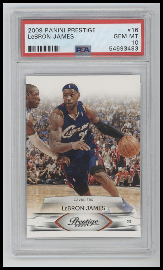 2009 Panini Prestige Lebron James 10 PSA #16