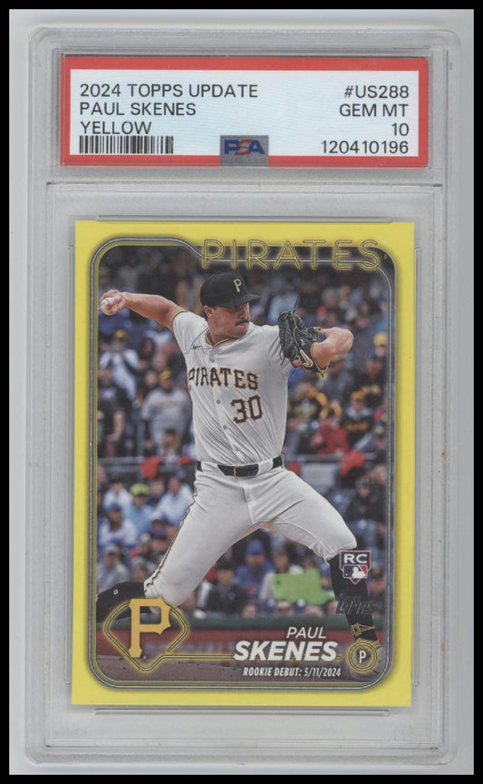 2024 Topps Update Yellow Paul Skenes 10 PSA #US288