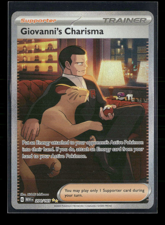SV: Scarlet & Violet 151 Giovanni's Charisma #204/165
