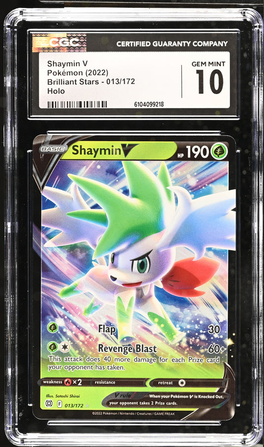 2022 Brilliant Stars Shaymin V 10 CGC #013/172