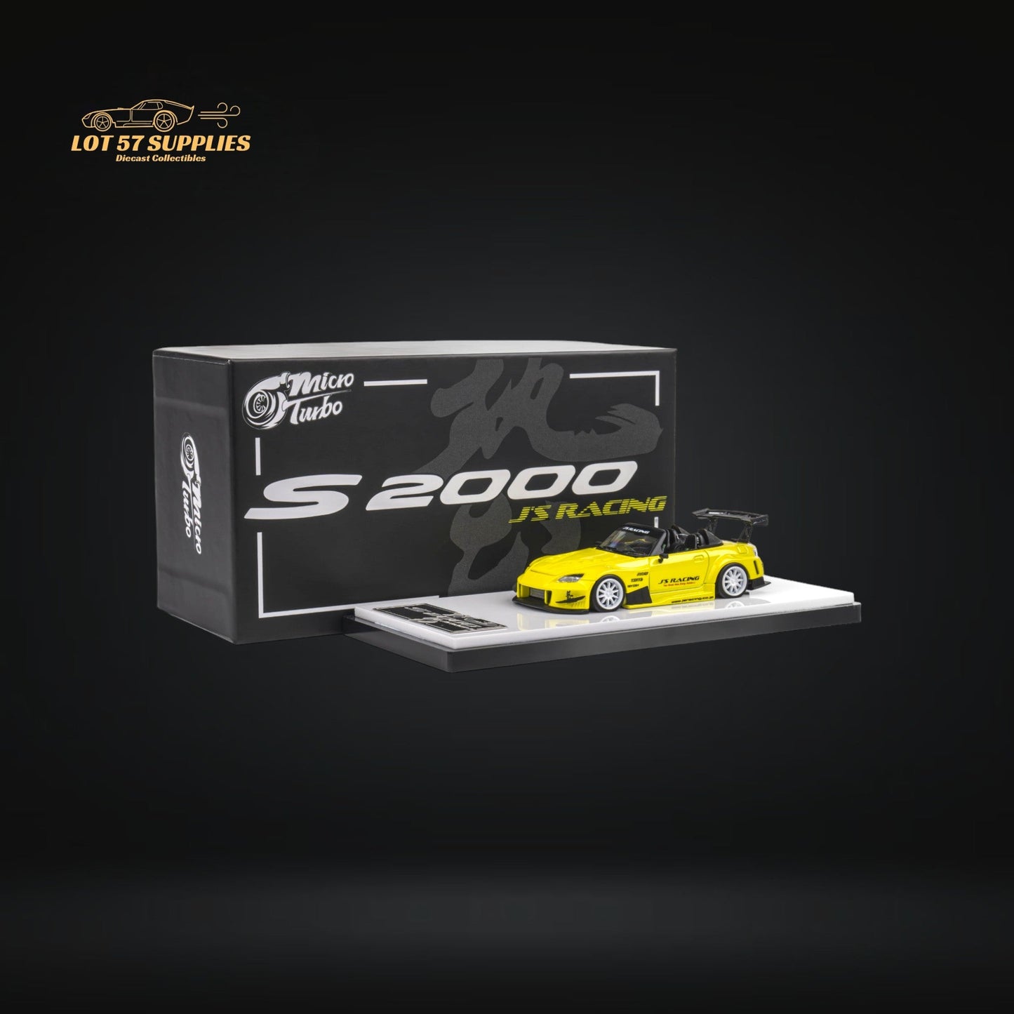 Microturbo Honda S2000 JS Racing Indy Yellow Pearl 1:64
