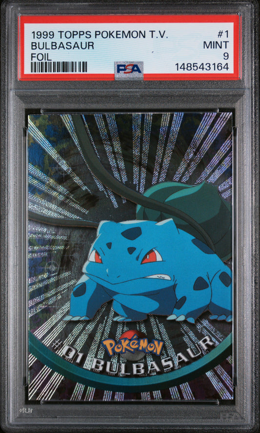 1999 Topps Pokemon Tv Foil Bulbasaur 9 PSA #1