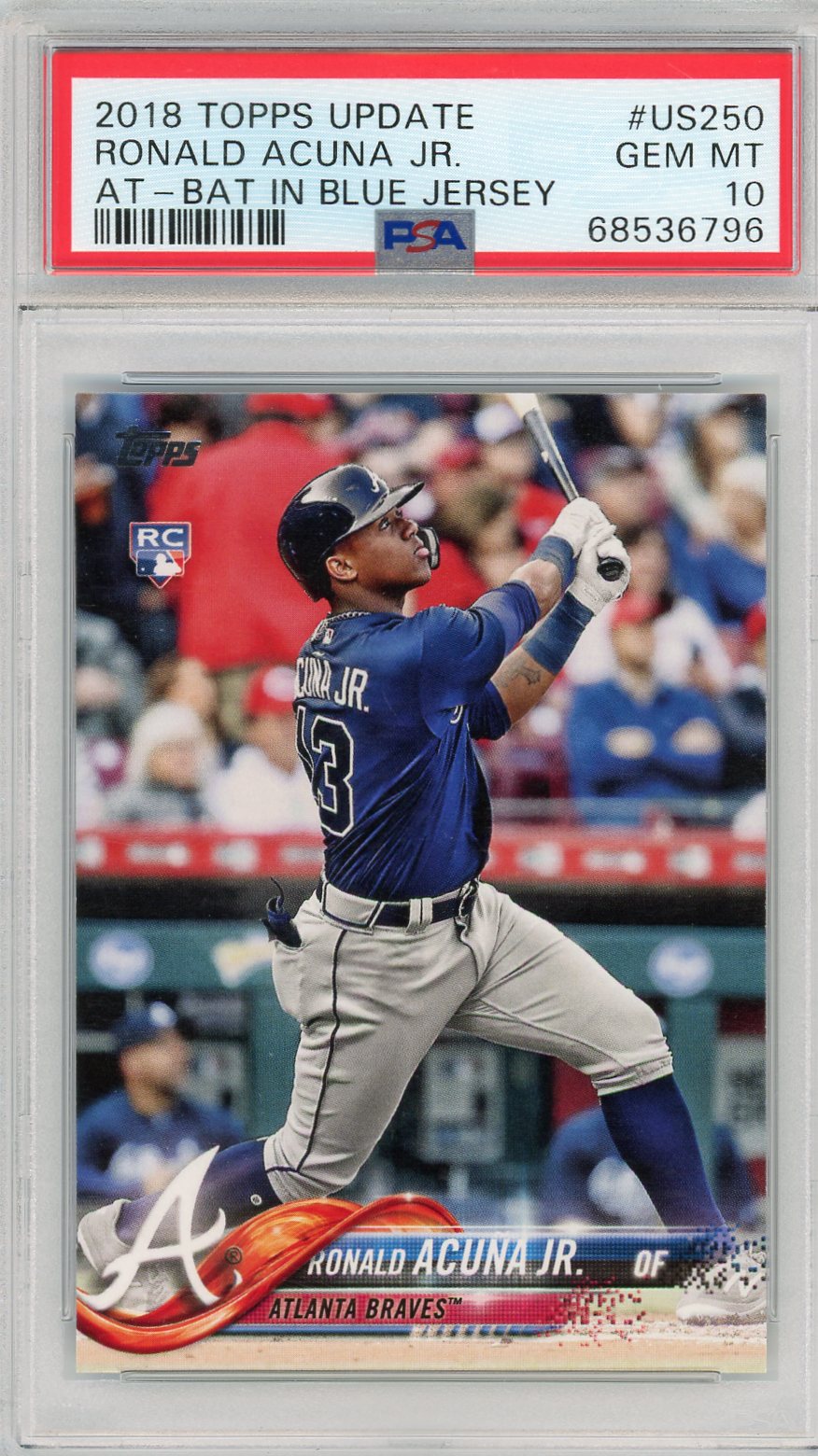 2018 Topps Update Ronald Acuna Jr. 10 PSA #US250