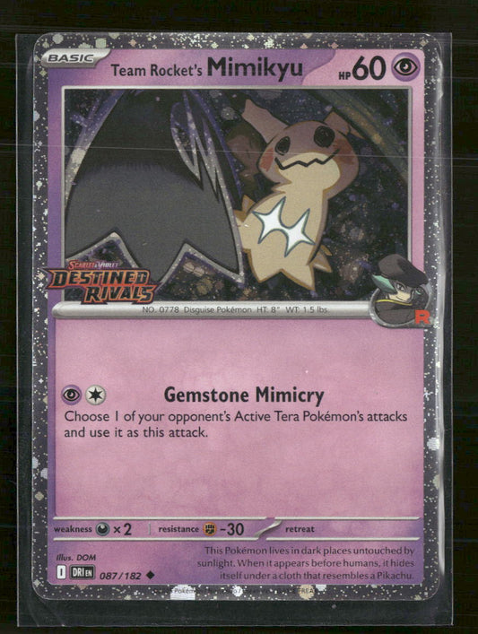Miscellaneous Cards & Products Team Rocket's Mimikyu (Prerelease) #087/182