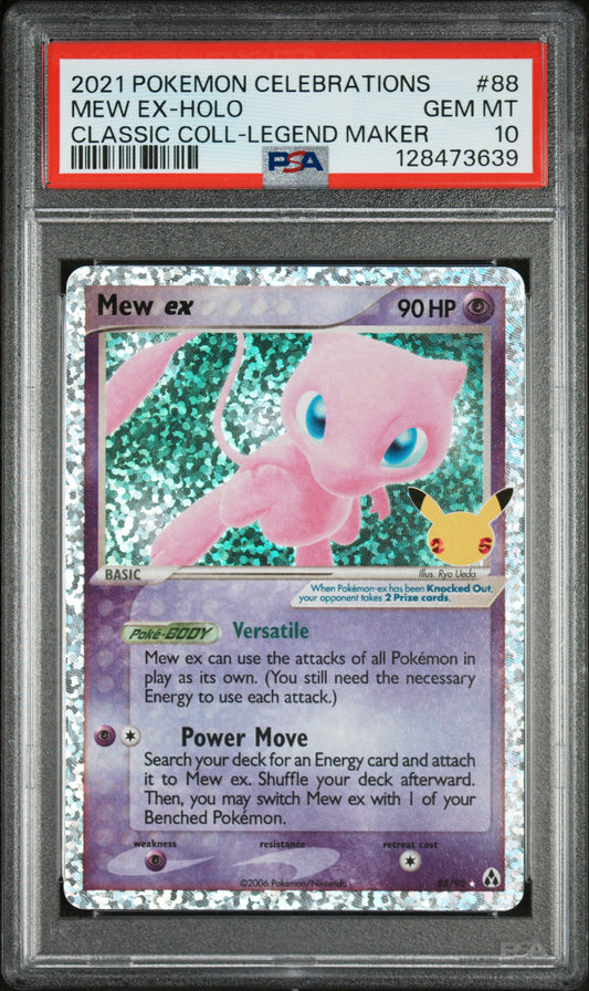 2021 Pokemon Celebrations Classic Coll-Legend Maker Mew Ex-Holo 10 PSA #88