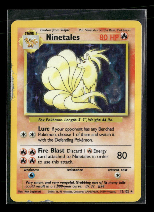 Base Set Ninetales #012/102 *Damaged*