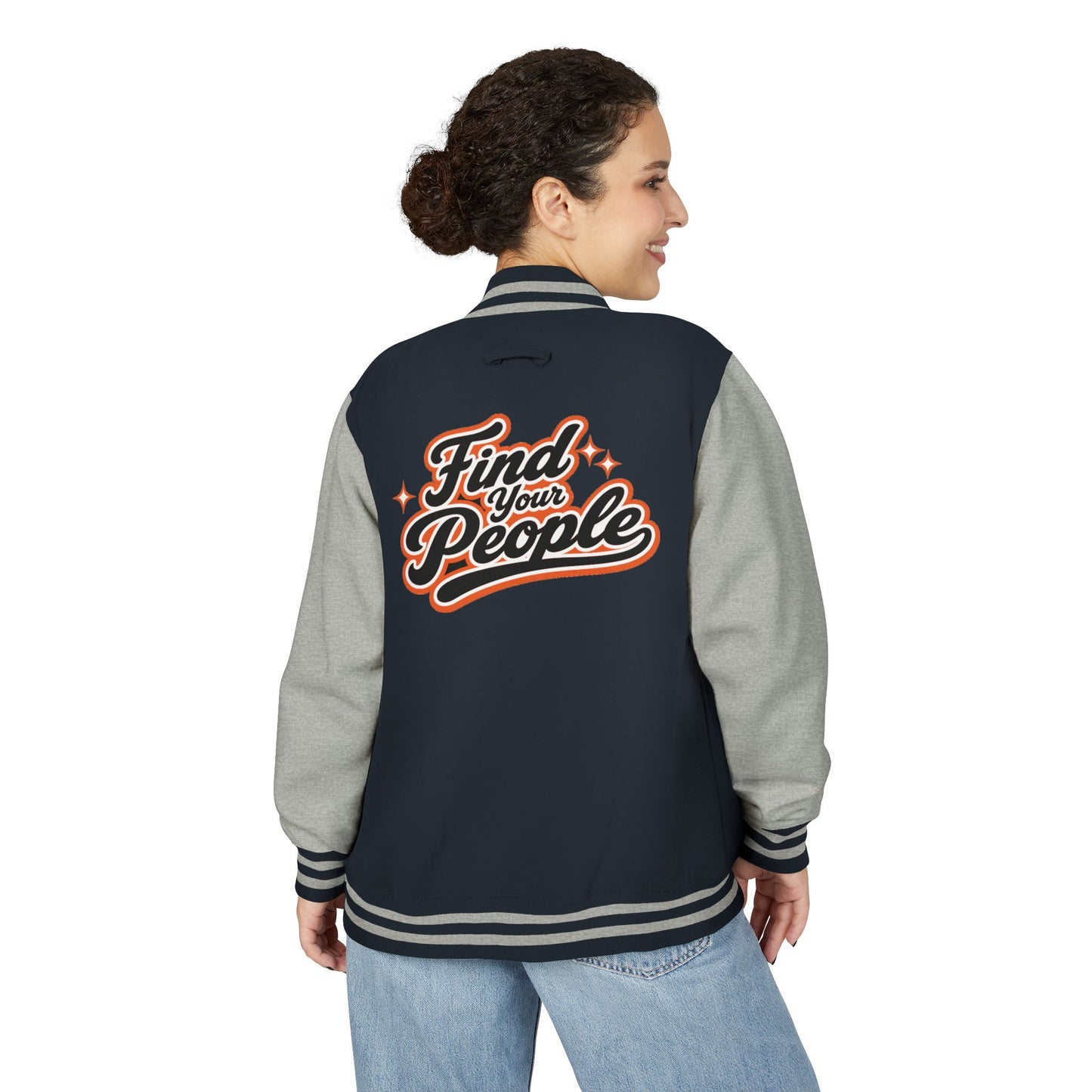 Letterman Jacket — "Find Your People" Retro Varsity Jacket