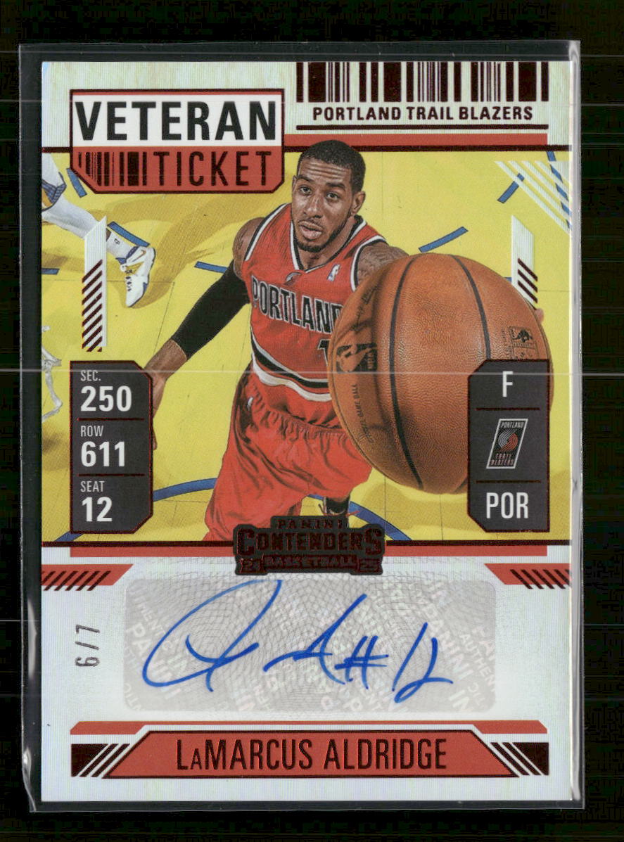 2024-25 Panini Veteran Ticket LaMarcus Aldridge #/7 Auto #VST-ALD