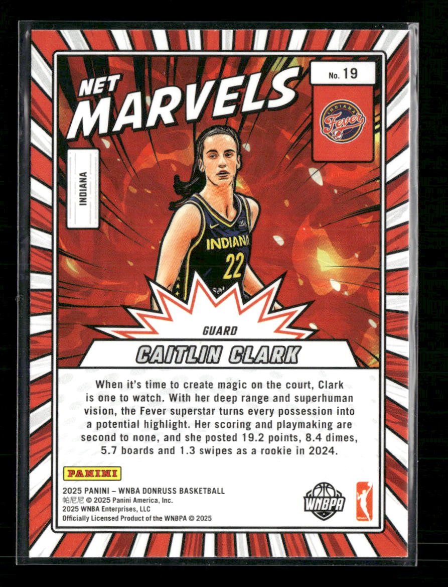 2025 Donruss WNBA Net Marvels Caitlin Clark #19