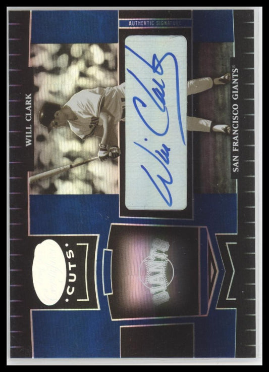 2004 Leaf Certified Cuts Marble Signature Blue Will Clark #/25 Auto #245