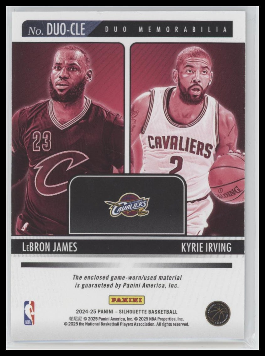 2024-25 Panini Silhouette Duo Memorabilia LeBron James / Kyrie Irving #DUO-CLE