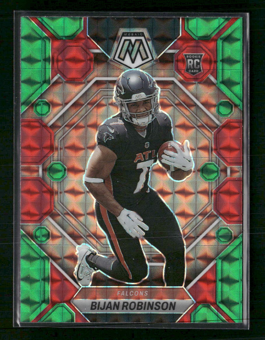 2023 Panini Mosaic Red Green Mosaic Bijan Robinson Rookie #284