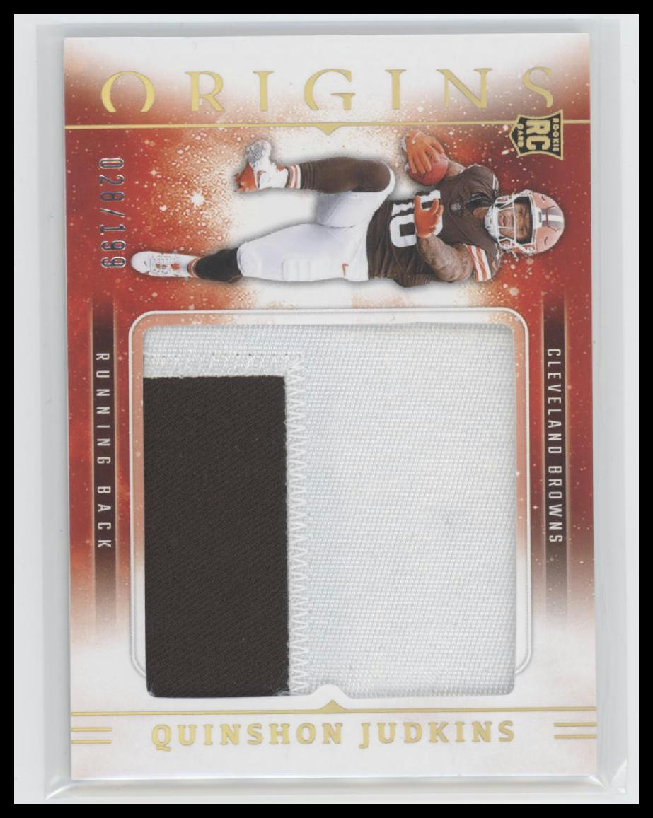 2025 Panini Origins Rookie Jumbo Jerseys Quinshon Judkins #/199 #RJY-QJS