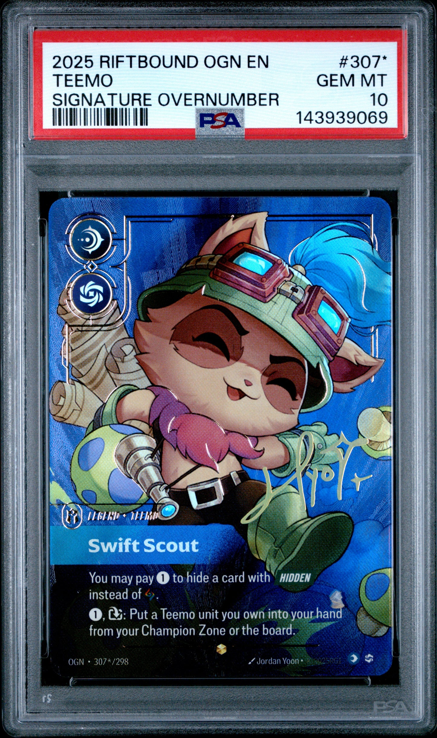 2025 Riftbound: League Of Legends Origins Signature Overnumber Teemo 10 PSA