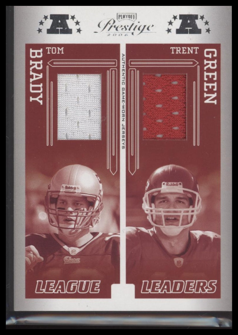 2006 Playoff Prestige League Leaders Jerseys Tom Brady / Trent Green #/250 #LL-2