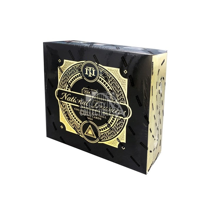 Caja de pasatiempos de fútbol universitario Panini National Treasures 2024