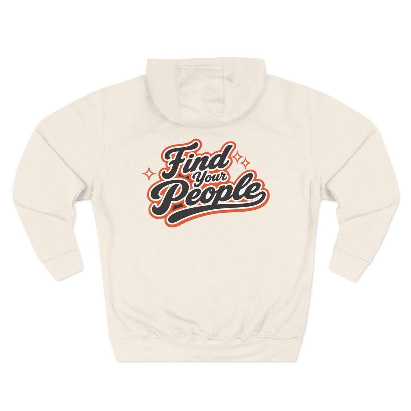 Find Your People Hoodie — 'ORB Trading Cards' Retro Script Fleece Hoodie