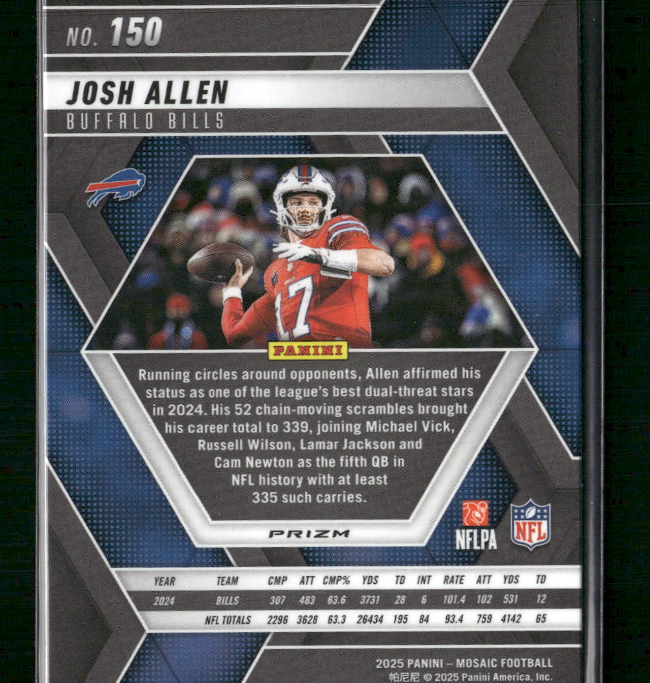 2025 Panini Mosaic Blue Scope Josh Allen #150