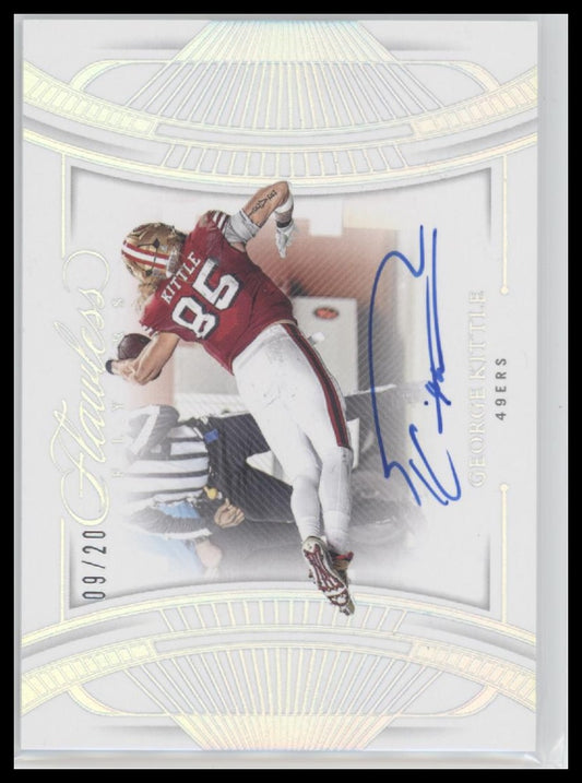 2024 Panini Flawless Flyers Silver Auto #/20 George Kittle #FF-GKE