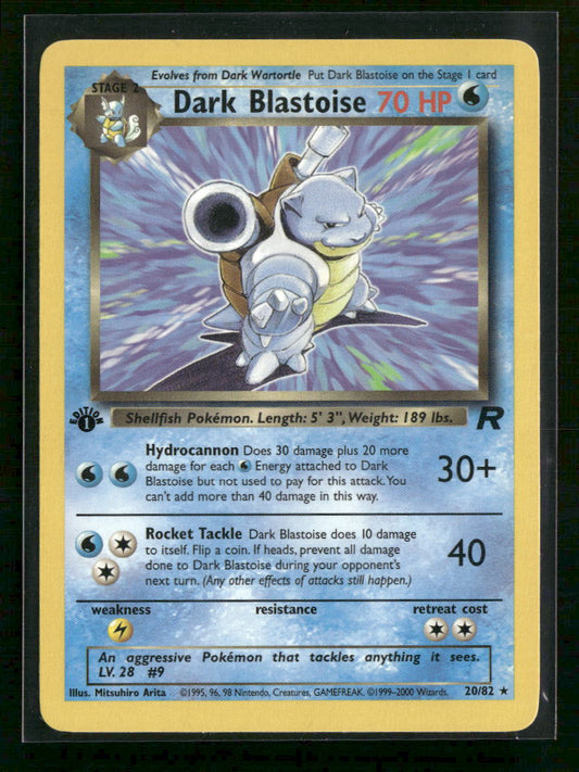 Team Rocket Dark Blastoise (20) 1st Edition #20/82