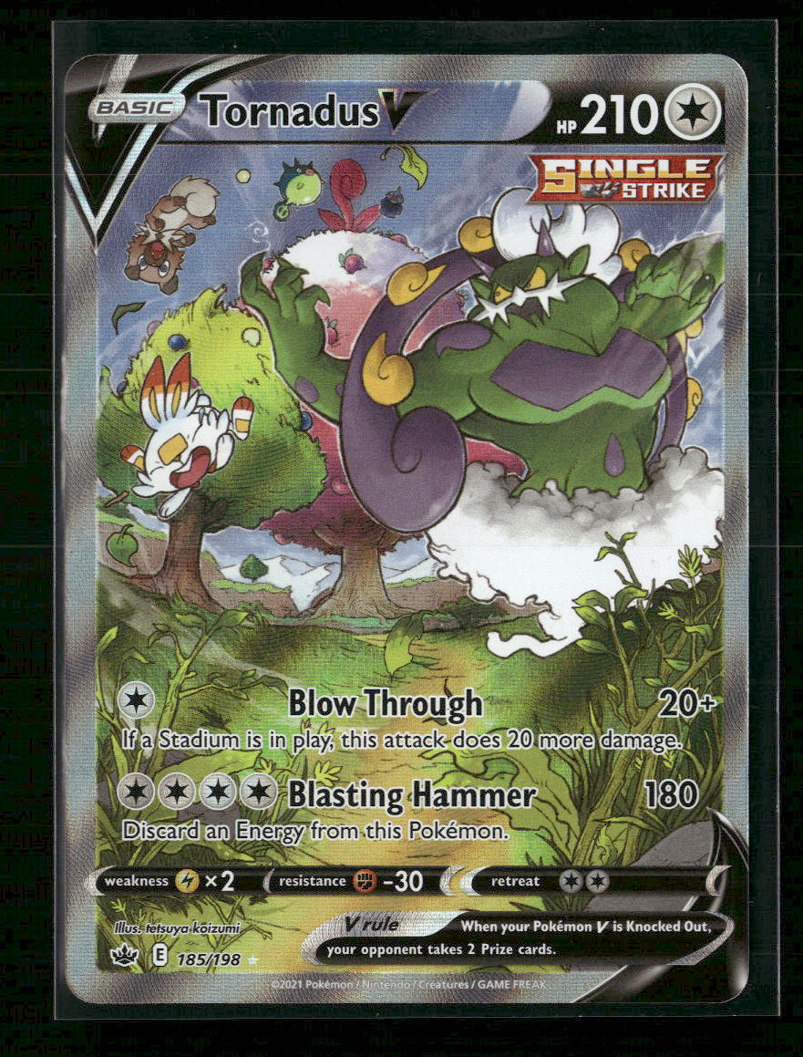 SWSH06: Chilling Reign Tornadus V (Alternate Full Art) #185/198