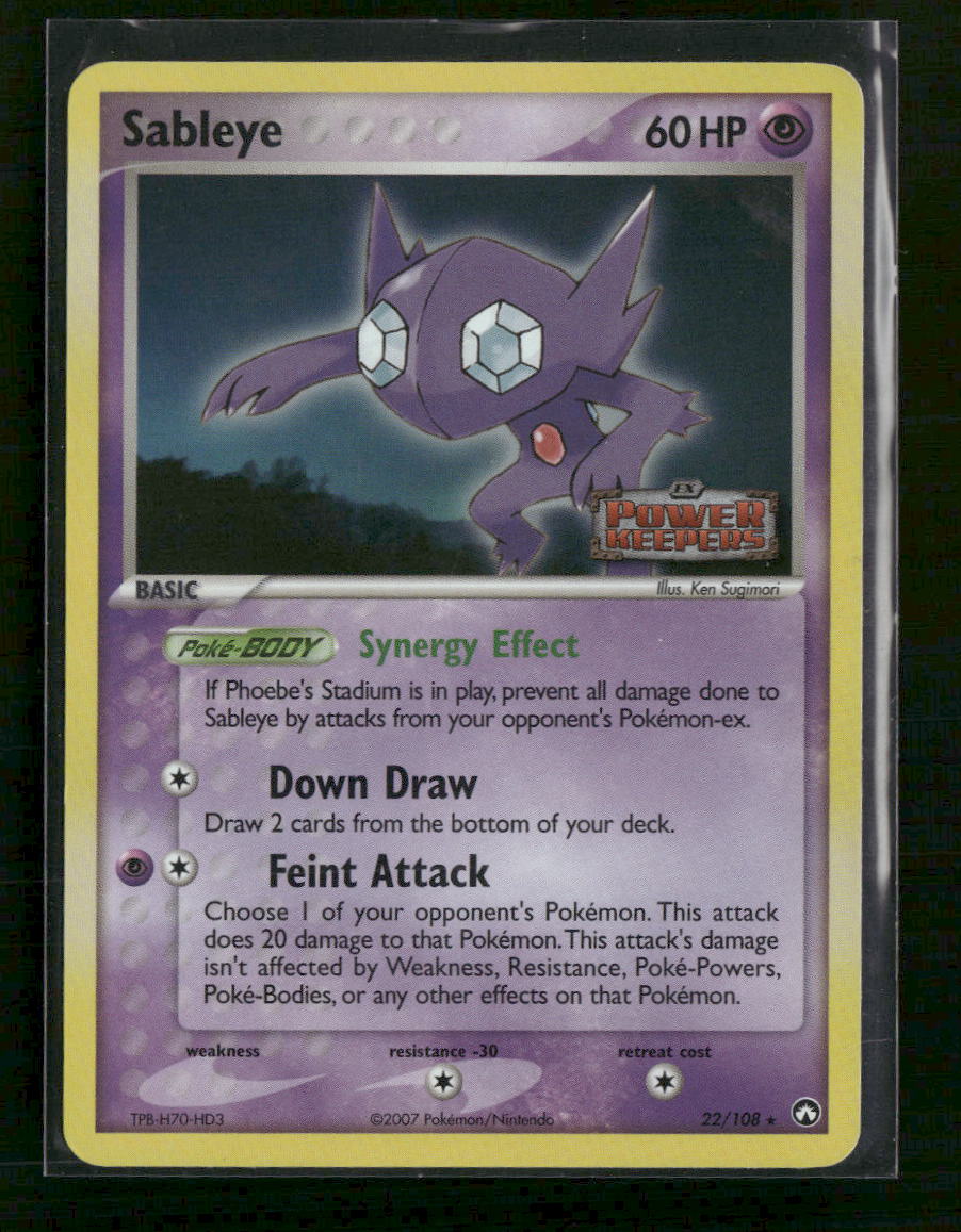 Power Keepers Sableye Reverse Holofoil #22/108