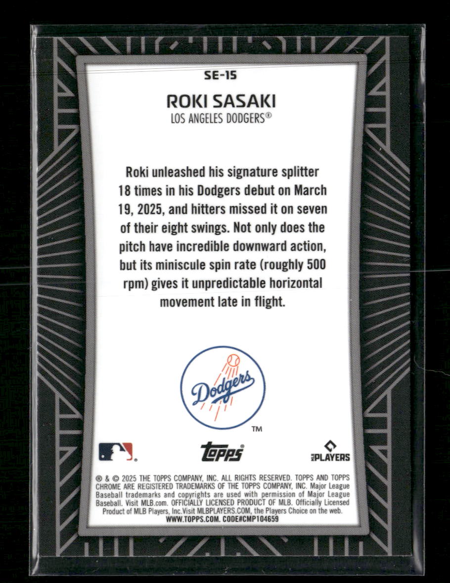 2025 Topps Chrome Shadow Etch Roki Sasaki #SE-15