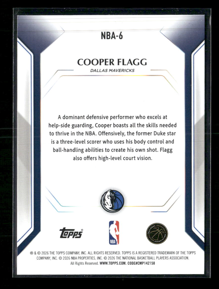 2025-26 Topps Topps Collector Kit Wave Cooper Flagg #NBA-6