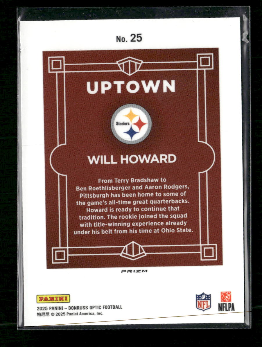 2025 Donruss Optic Uptown Will Howard #25