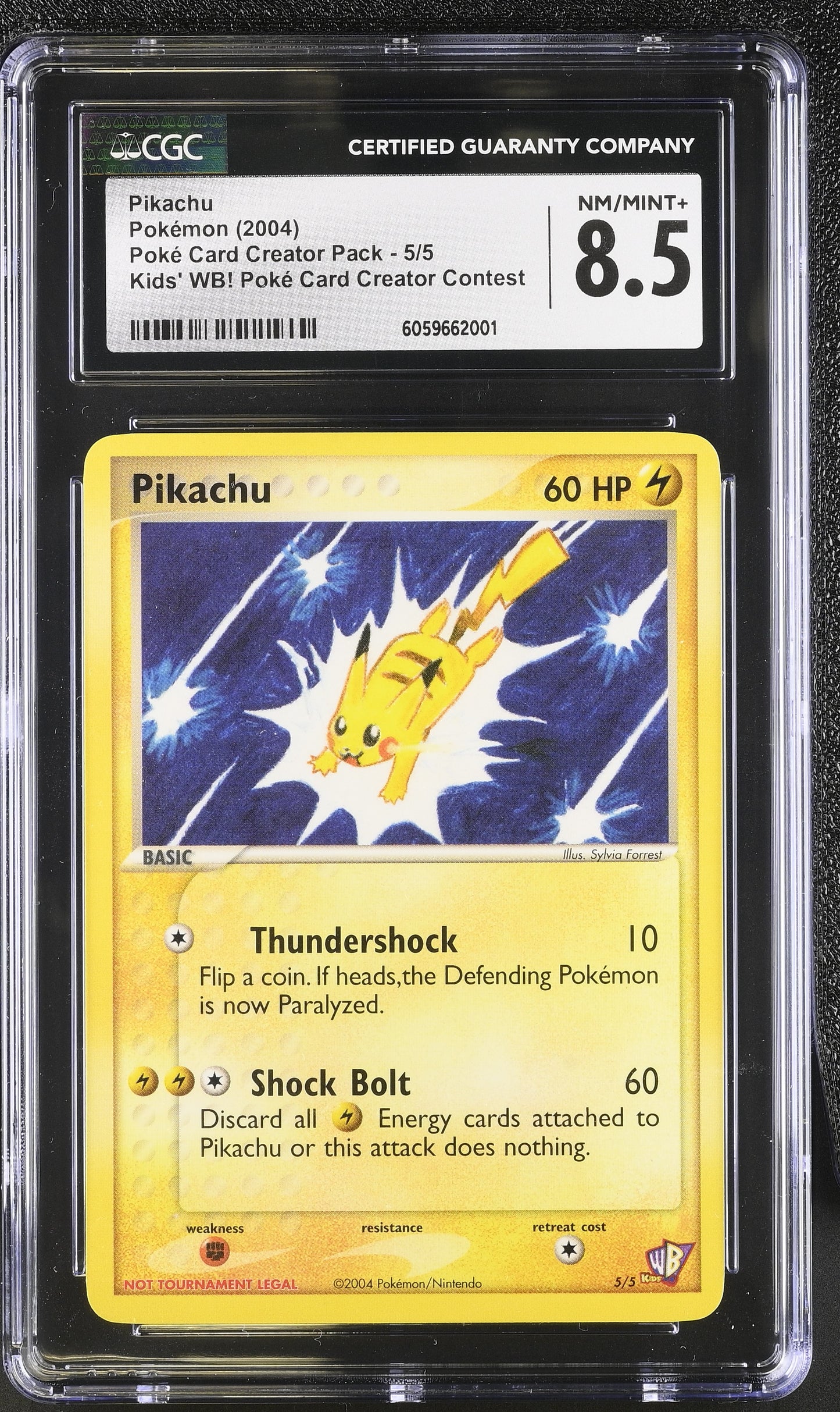 2004 Pok^ Card Creator Pack Pikachu 8.5 CGC #5/5